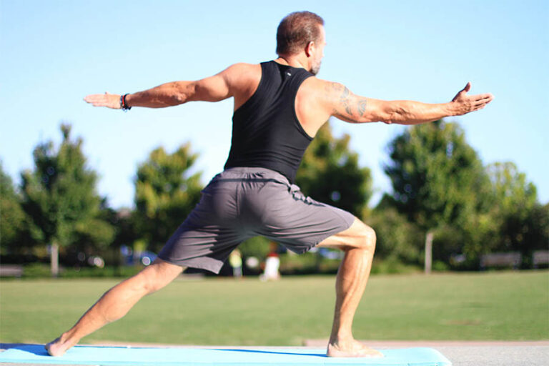 Man doing yoga